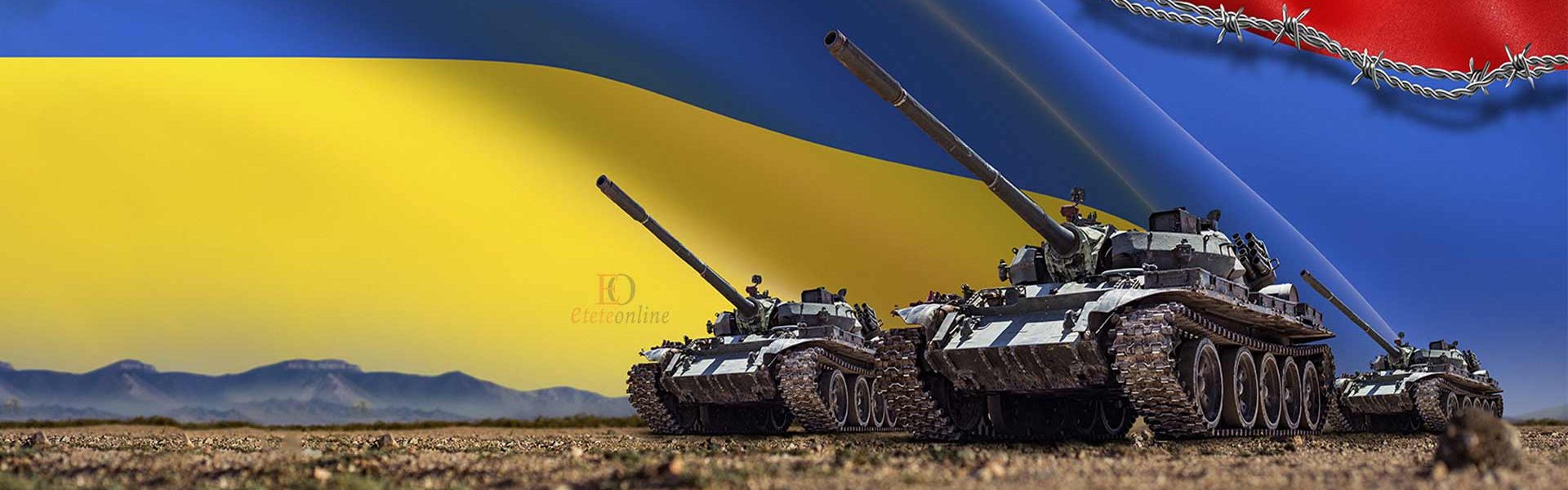 Amored-Tanks_Ukraine_Flag_and_Russia_flag