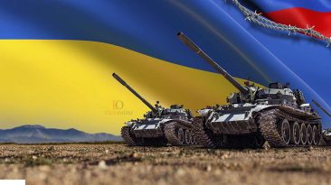 Amored-Tanks_Ukraine_Flag_and_Russia_flag