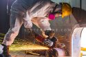 A man welding iron