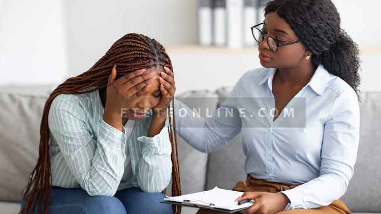 A lady visiting a female mental health therapist